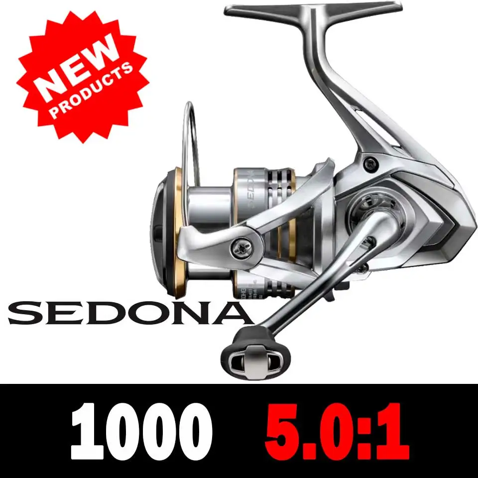 Kołowrotki spinningowe SHIMANO SEDONA z 2023 r., przełożenie 5,0:1/6,2:1/4,7:1, 3+1BB, przekładnia HAGANE, moc 3-11 kg, 1000-C5000XG