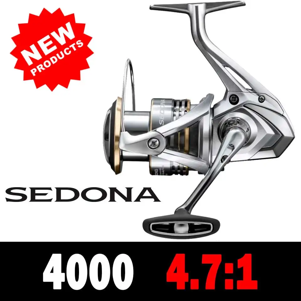 Kołowrotki spinningowe SHIMANO SEDONA z 2023 r., przełożenie 5,0:1/6,2:1/4,7:1, 3+1BB, przekładnia HAGANE, moc 3-11 kg, 1000-C5000XG