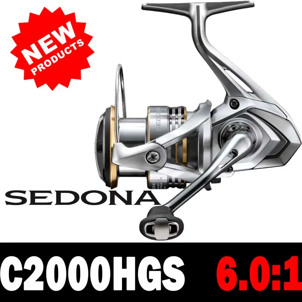 Kołowrotki spinningowe SHIMANO SEDONA z 2023 r., przełożenie 5,0:1/6,2:1/4,7:1, 3+1BB, przekładnia HAGANE, moc 3-11 kg, 1000-C5000XG