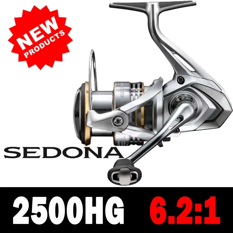 Kołowrotki spinningowe SHIMANO SEDONA z 2023 r., przełożenie 5,0:1/6,2:1/4,7:1, 3+1BB, przekładnia HAGANE, moc 3-11 kg, 1000-C5000XG