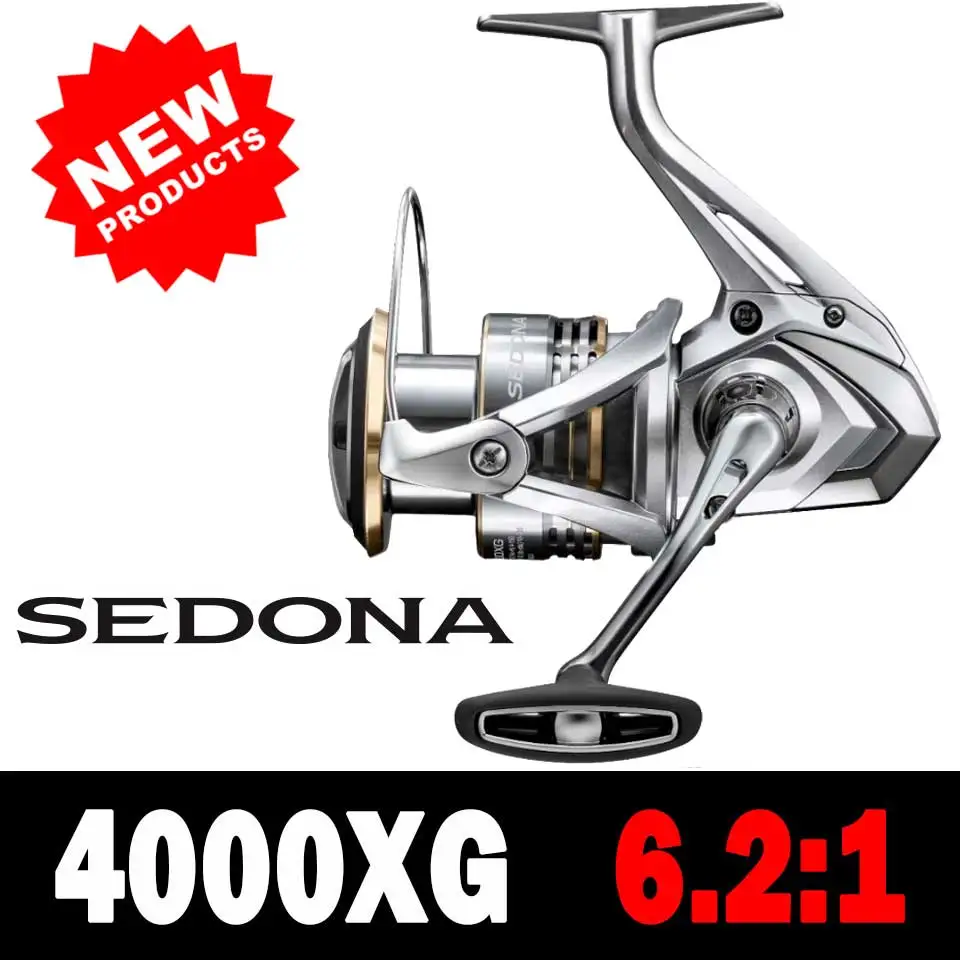 Kołowrotki spinningowe SHIMANO SEDONA z 2023 r., przełożenie 5,0:1/6,2:1/4,7:1, 3+1BB, przekładnia HAGANE, moc 3-11 kg, 1000-C5000XG