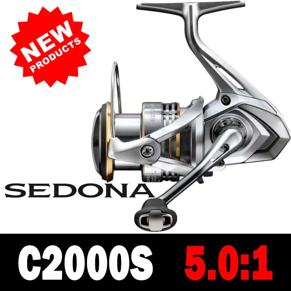 Kołowrotki spinningowe SHIMANO SEDONA z 2023 r., przełożenie 5,0:1/6,2:1/4,7:1, 3+1BB, przekładnia HAGANE, moc 3-11 kg, 1000-C5000XG